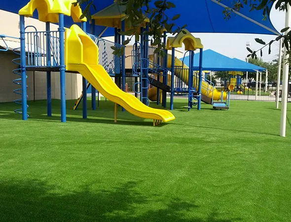 Artificial turf playground installed at a school in Suwanee, GA