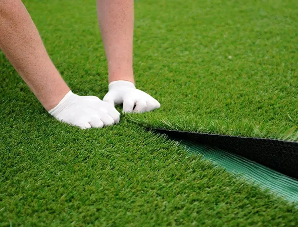 Durable synthetic turf for a high-traffic commercial property in Sandy Springs