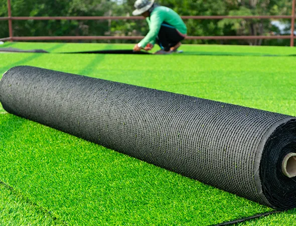 Finished event lawn with artificial turf ready for back-to-back bookings