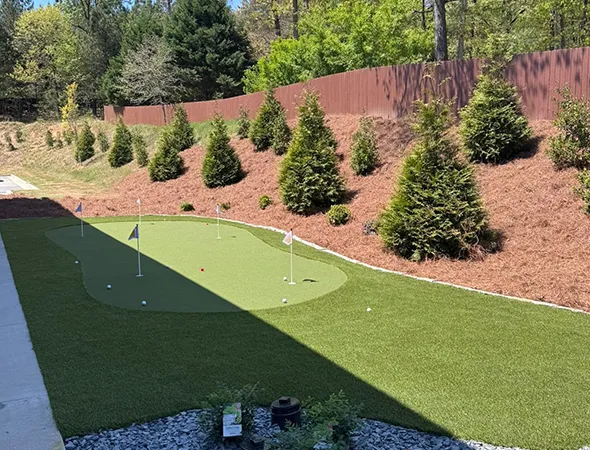 Low-maintenance pet grass installation for a Johns Creek home