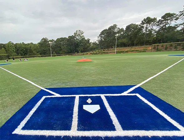 Batting cage turf installation for baseball and softball practice